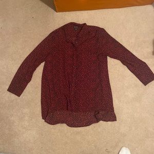 Tribal Black with Red Dots Women’s Long sleeve Shirt